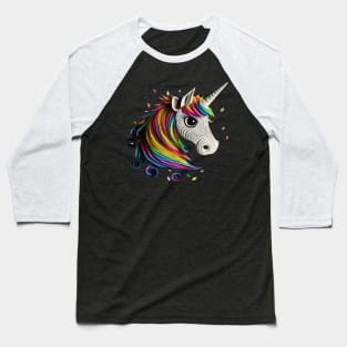 Paperdesign Art Of A Cute Unicorn 2 Baseball T-Shirt